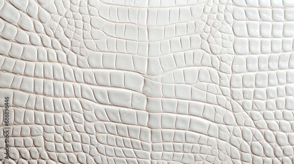 Obraz White crocodile leather texture.