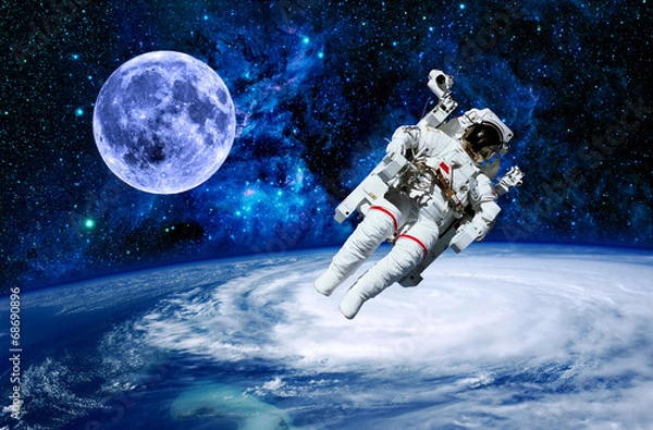 Obraz Astronauta Earth Księżyc Przestrzeń kosmiczna