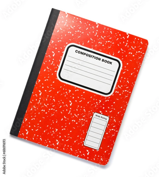 Fototapeta Red Composition Book on White