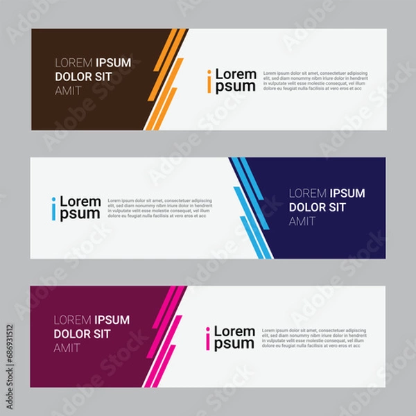 Fototapeta Vector abstract design banner web template.