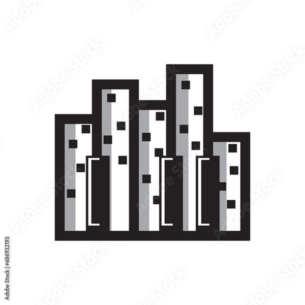 Fototapeta city music logo design illustration.