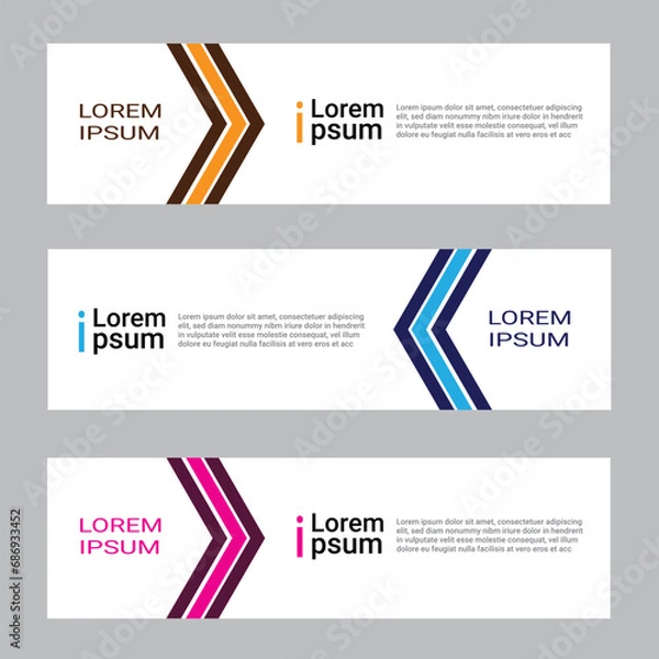 Fototapeta Vector abstract design web banner template
abstract geometric web design banner template isolated on gray background
