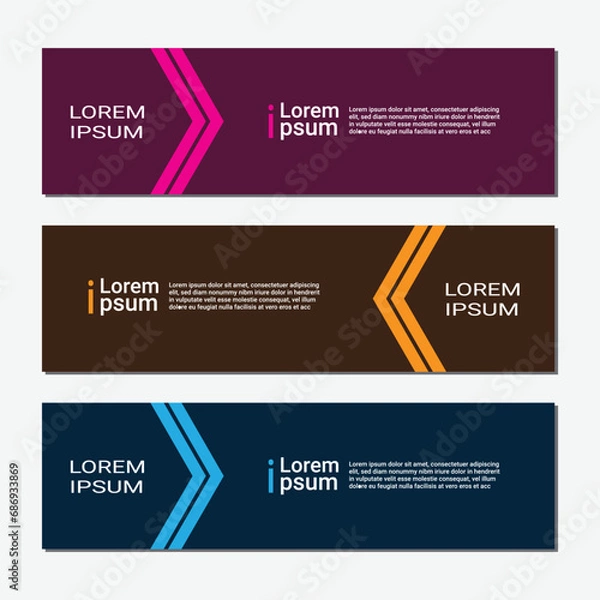 Fototapeta Vector abstract design web Banner template background.