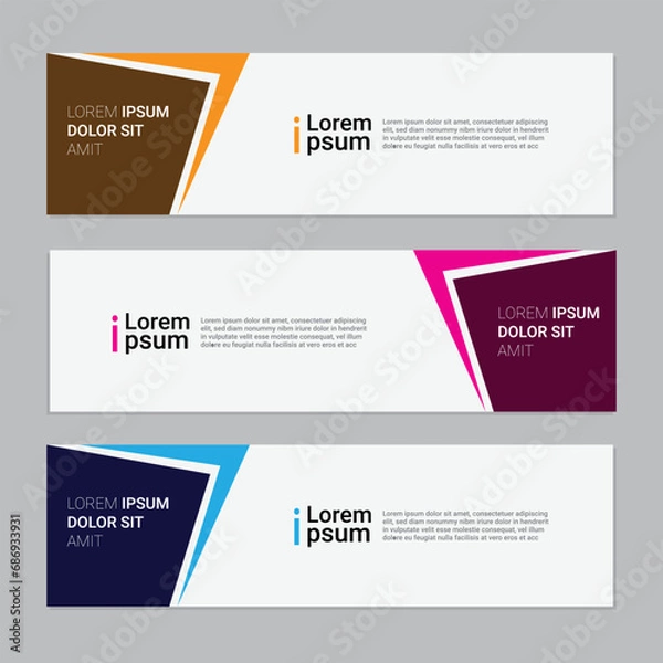 Fototapeta Vector abstract design Banner Pattern background template.