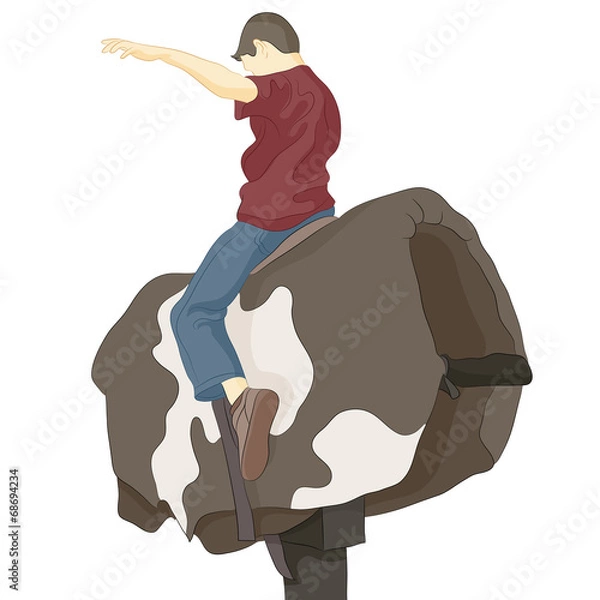Obraz Bull Riding Man