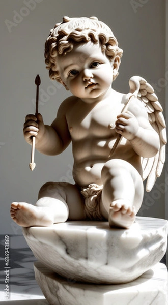 Obraz Greek sculpture, baby Cupid,