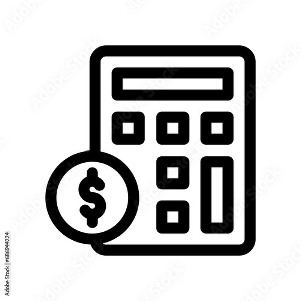 Fototapeta budget line icon
