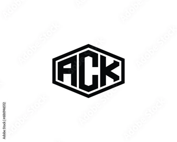 Fototapeta ACK logo design vector template