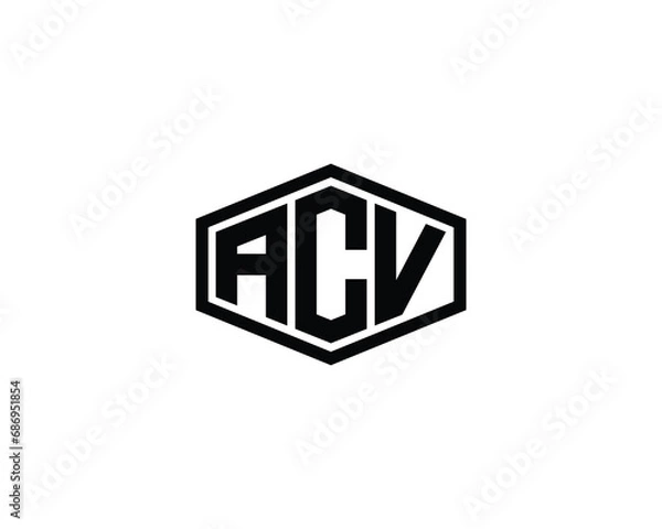 Fototapeta ACV logo design vector template