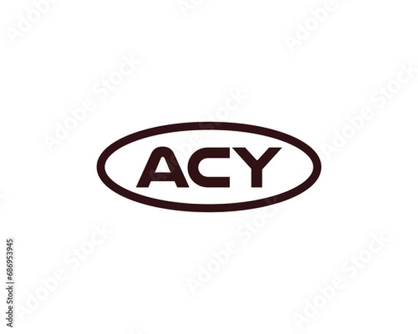 Fototapeta ACY logo design vector template