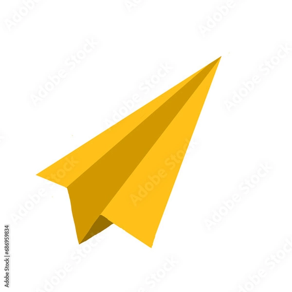 Obraz Paper plane in watercolor style. Isolated vector illustration