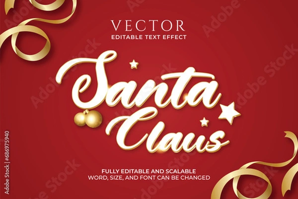 Obraz merry christmas text effect