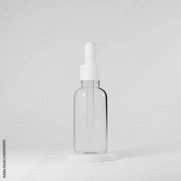 Fototapeta bottle of perfume isolated on white , 3d render