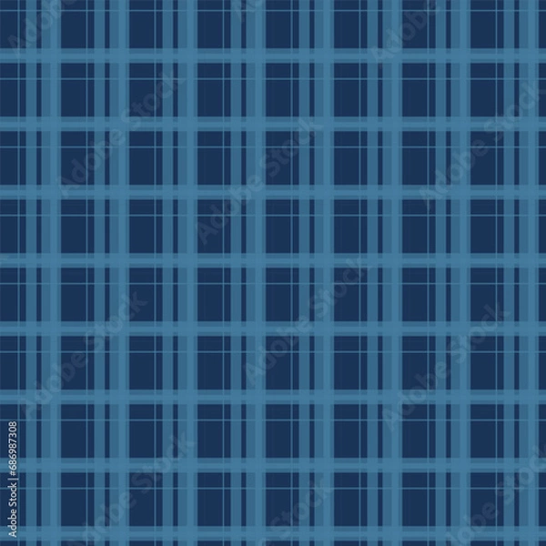 Obraz Flannel Pattern Vector Desing. Blue Color