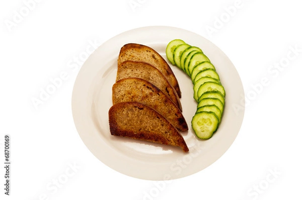 Obraz toast and cucumber green