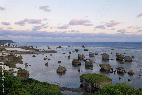 Obraz 宮古島の東平安名崎の奇岩