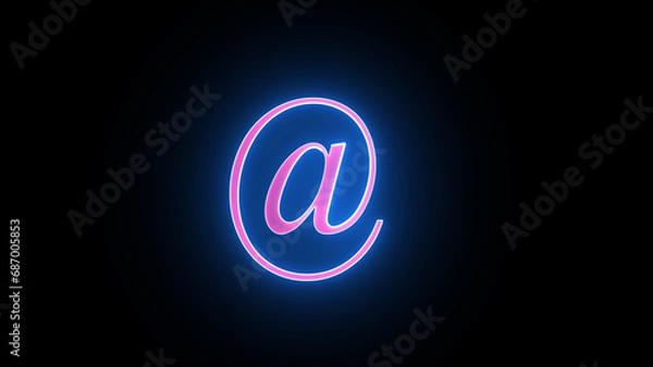 Obraz @ symbol. @ icons. At vector icons. Containing at. Commercial At. Mail adress sign.