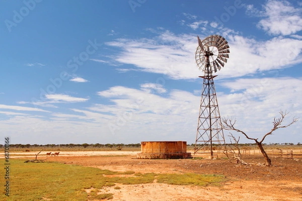 Obraz Windmill water pump in Australian outback