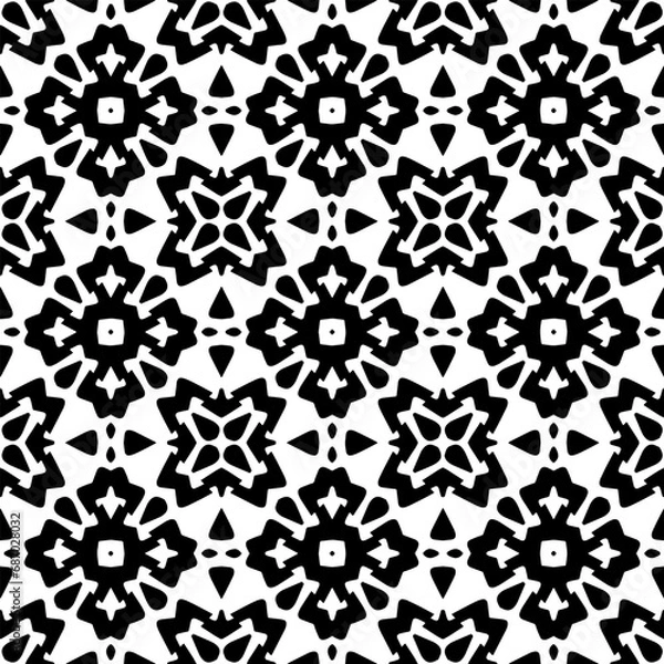 Fototapeta Black pattern. Seamless texture for fashion, textile design,  on wall paper, wrapping paper, fabrics and home decor. Simple repeat pattern.Abstract design.