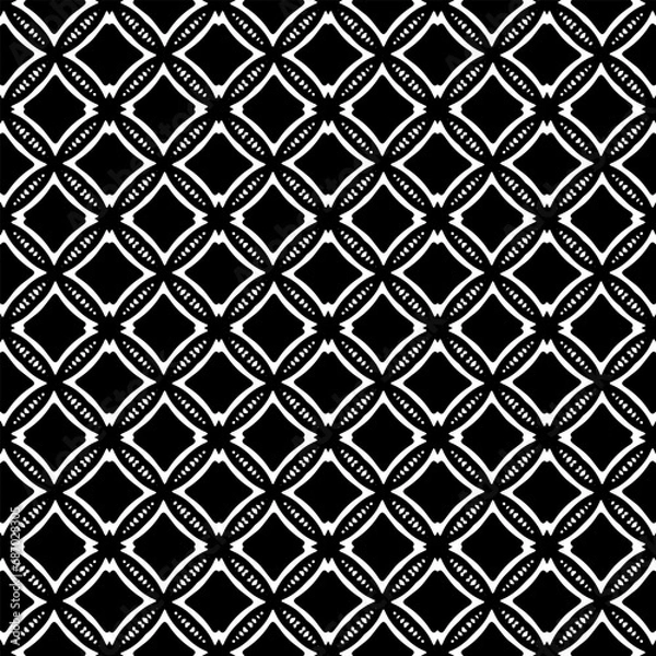 Fototapeta Black pattern. Seamless texture for fashion, textile design,  on wall paper, wrapping paper, fabrics and home decor. Simple repeat pattern.Abstract design.