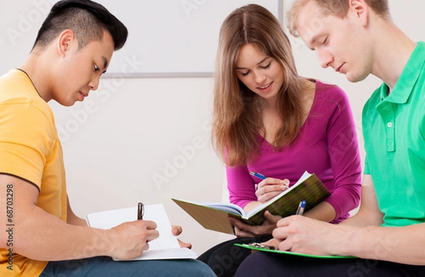 Obraz Students doing homework