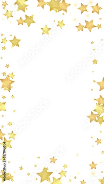 Fototapeta Magic stars vector overlay.  Gold stars scattered