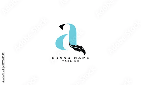 Fototapeta AD, DA, Abstract initial monogram letter alphabet logo design