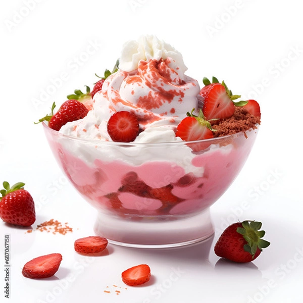 Obraz yogurt with strawberries