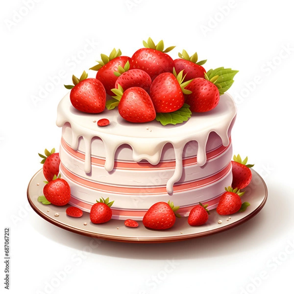 Obraz cake with strawberries