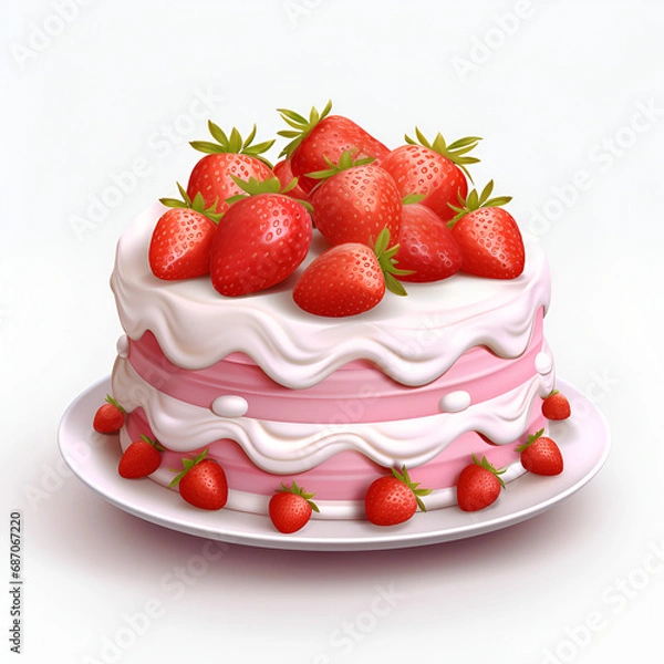 Obraz cake with strawberries