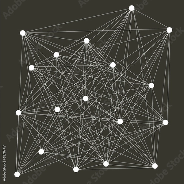 Fototapeta White intersecting geometric pattern