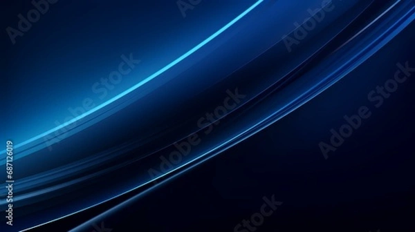 Fototapeta Abstract blue background with some smooth lines in it 
