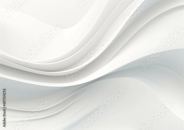 Fototapeta Abstract wave background. White grey wave satin texture that is white silver fabric silk background with beautiful soft blur pattern natural.