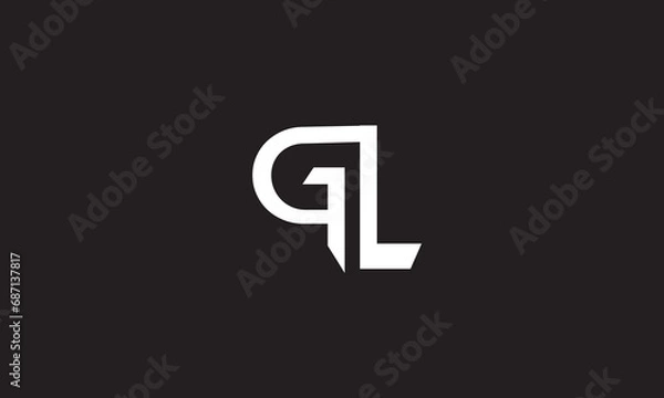 Fototapeta GL, LG, G, L Abstract Letters Logo Monogram