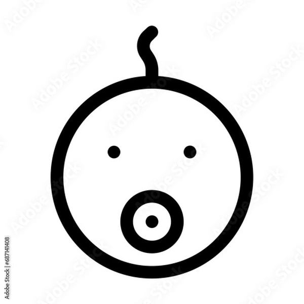 Fototapeta Icon of a baby using a pacifier