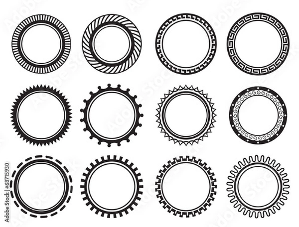 Obraz Set nice old-fashioned circle