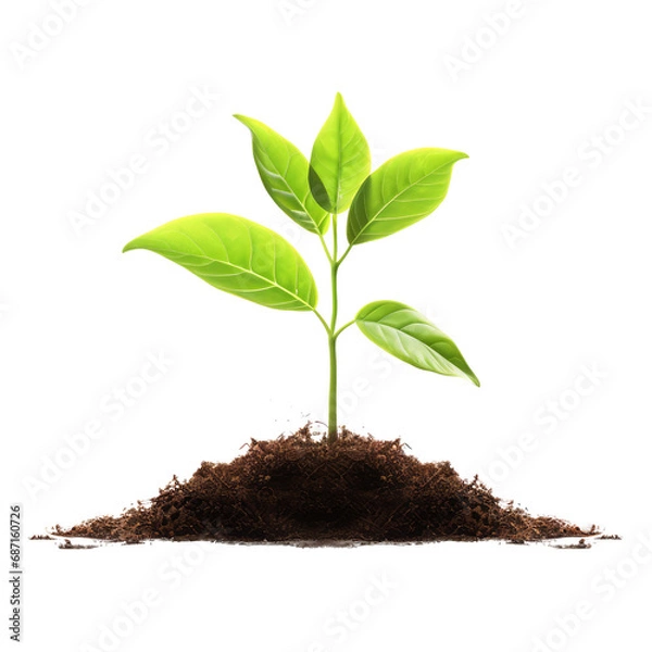 Fototapeta small tree isolated on white