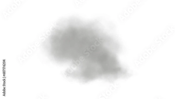 Fototapeta Black clouds. Clouds with transparent black background. Smoke without background. Smoke PNG. Loose smoke and cloud textured backgrounds with transparencies.