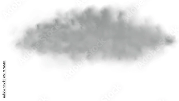 Obraz Black clouds. Clouds with transparent black background. Smoke without background. Smoke PNG. Loose smoke and cloud textured backgrounds with transparencies.