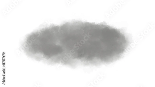 Obraz Black clouds. Clouds with transparent black background. Smoke without background. Smoke PNG. Loose smoke and cloud textured backgrounds with transparencies.