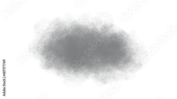 Fototapeta Black clouds. Clouds with transparent black background. Smoke without background. Smoke PNG. Loose smoke and cloud textured backgrounds with transparencies.