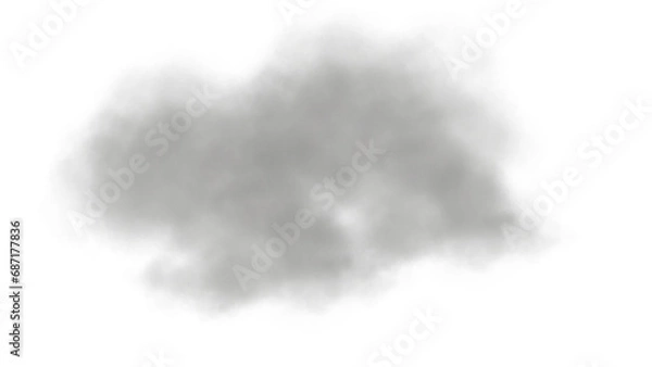 Obraz Black clouds. Clouds with transparent black background. Smoke without background. Smoke PNG. Loose smoke and cloud textured backgrounds with transparencies.