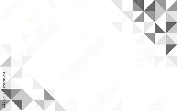 Fototapeta Abstract geometry triangle gray pattern on white background.vector illustration.