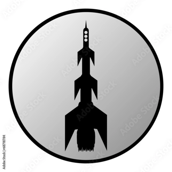 Fototapeta Starting rocket button