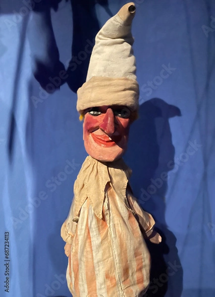 Obraz Antique puppet in Guignol museum, Lyon, France, 2023.