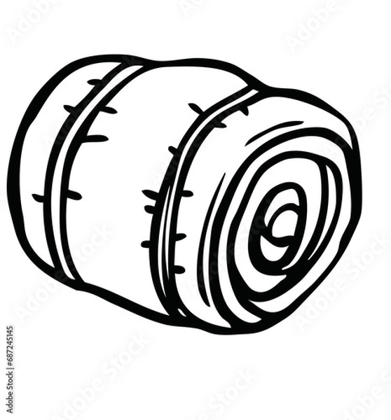 Fototapeta Schlafsack, Hiking, Camping - Symbol. Vector