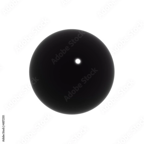 Obraz simple black 3d ball