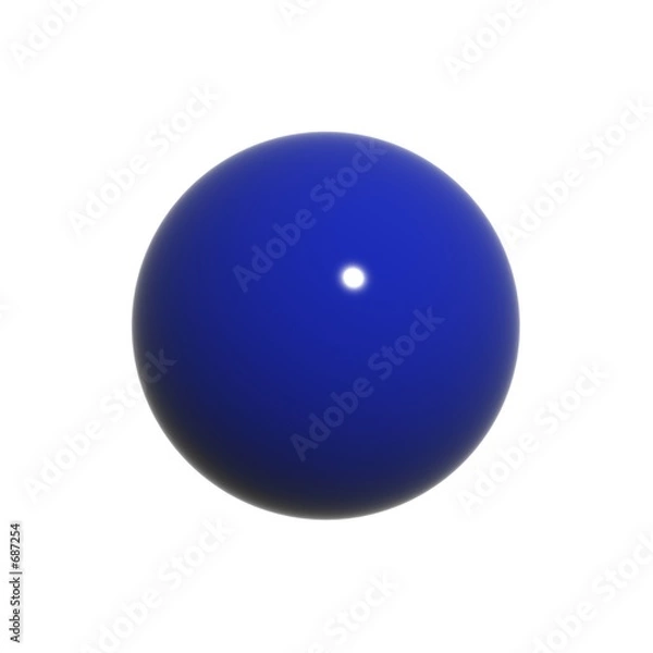 Obraz simple blue 3d ball