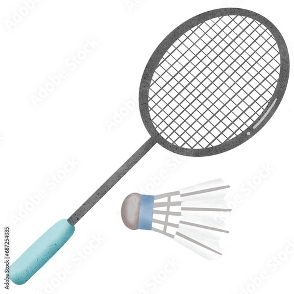 Obraz badminton racket and ball