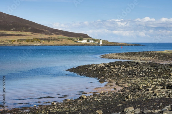 Fototapeta Holy Island lighthouse from Kingscross Point
